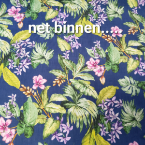 Katoen met bloemen